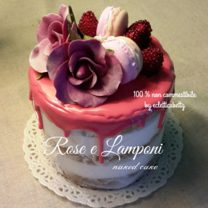Rose e Lamponi naked cake