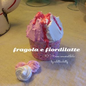 Coppetta gelato Fragola e Fiordilatte C rosa