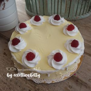 Torta Crema e Lamponi 20 cm
