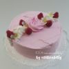 Torta rosa con meringhe e fragoline 14 cm
