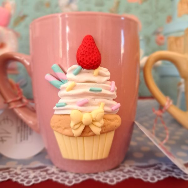 Tazza rosa cupcake fragola